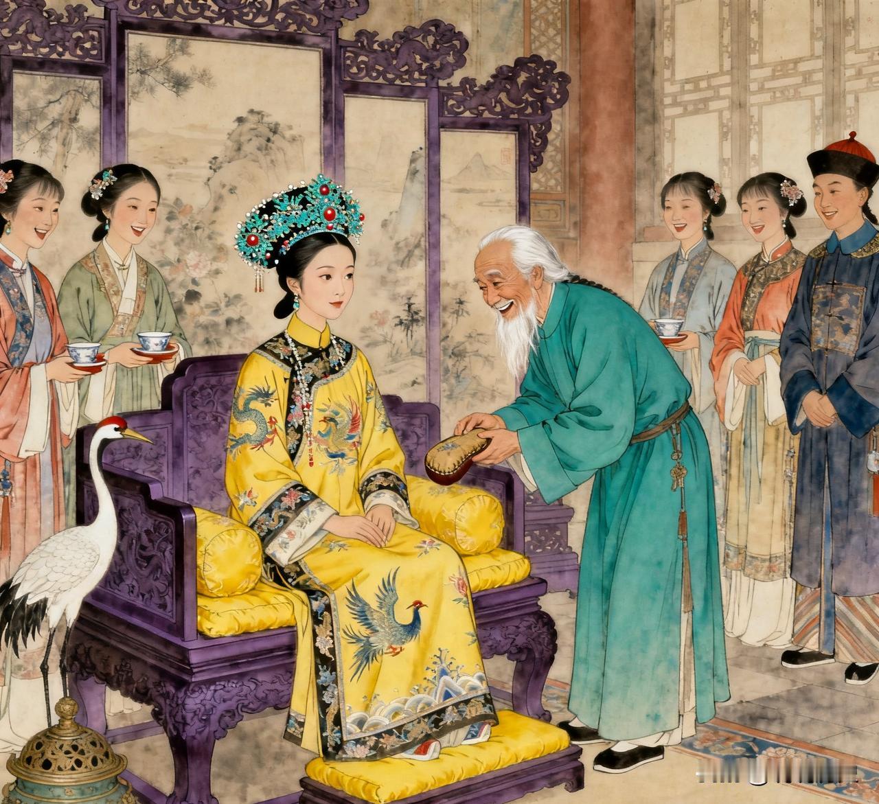 1881年，44岁慈安太后正批阅奏折。突然她感到浑身发热呼吸急促。这时有个太