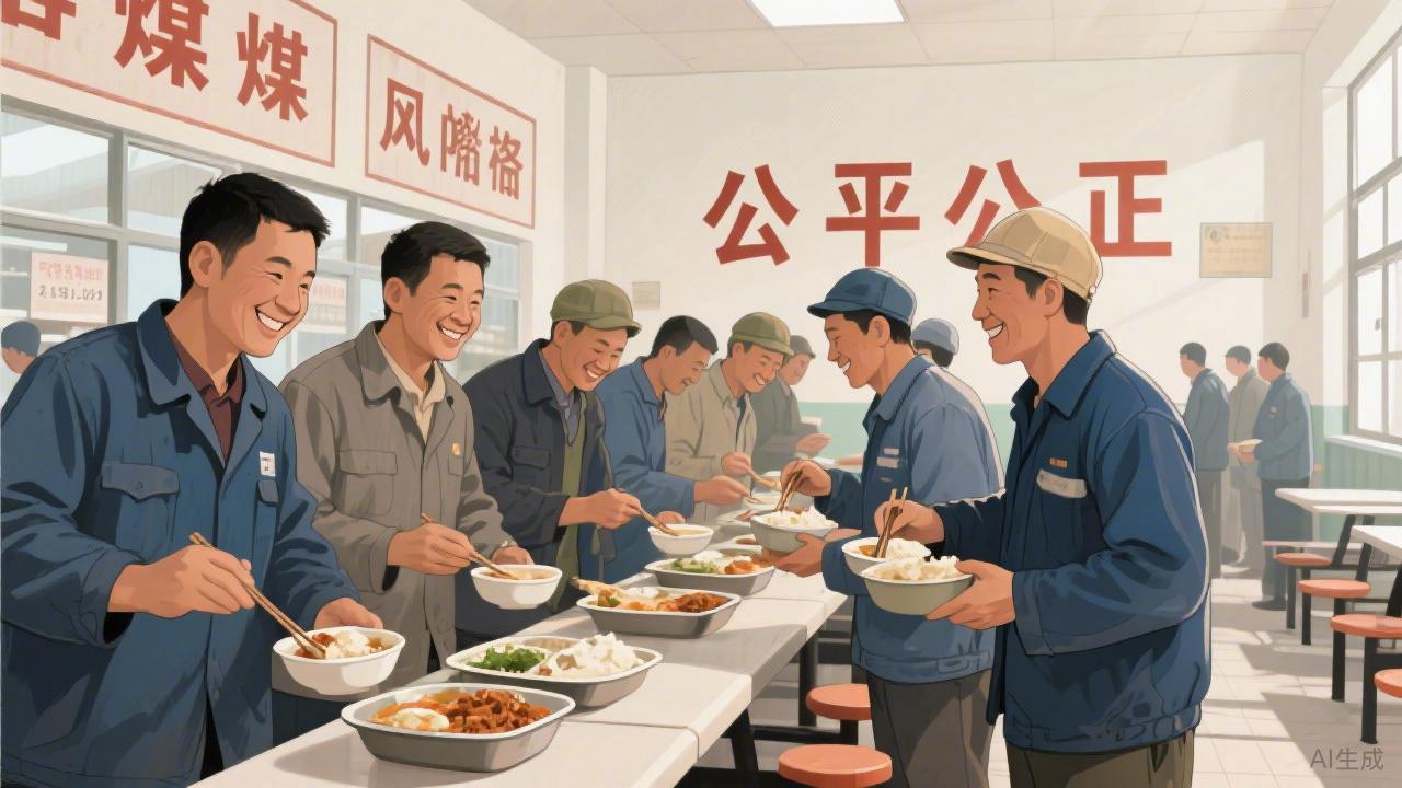 【#煤矿食堂按工资分级收费被叫停#】#食堂伙食费不该与工资水平挂钩#10月22