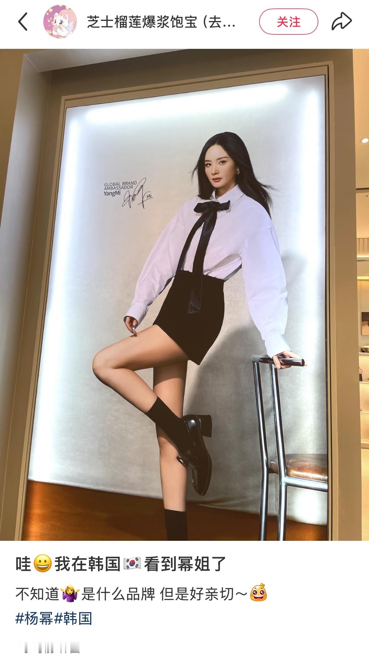 杨幂staccato思加图全球代言人思加图在韩国投了杨幂广告！好看[点赞][憧