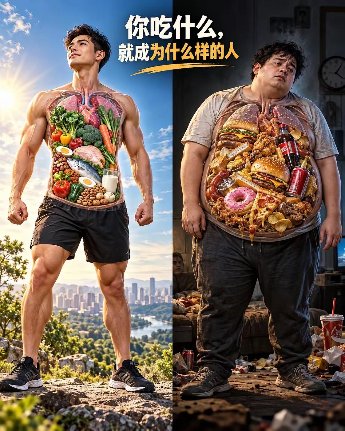 饮食对体型真的太重要了