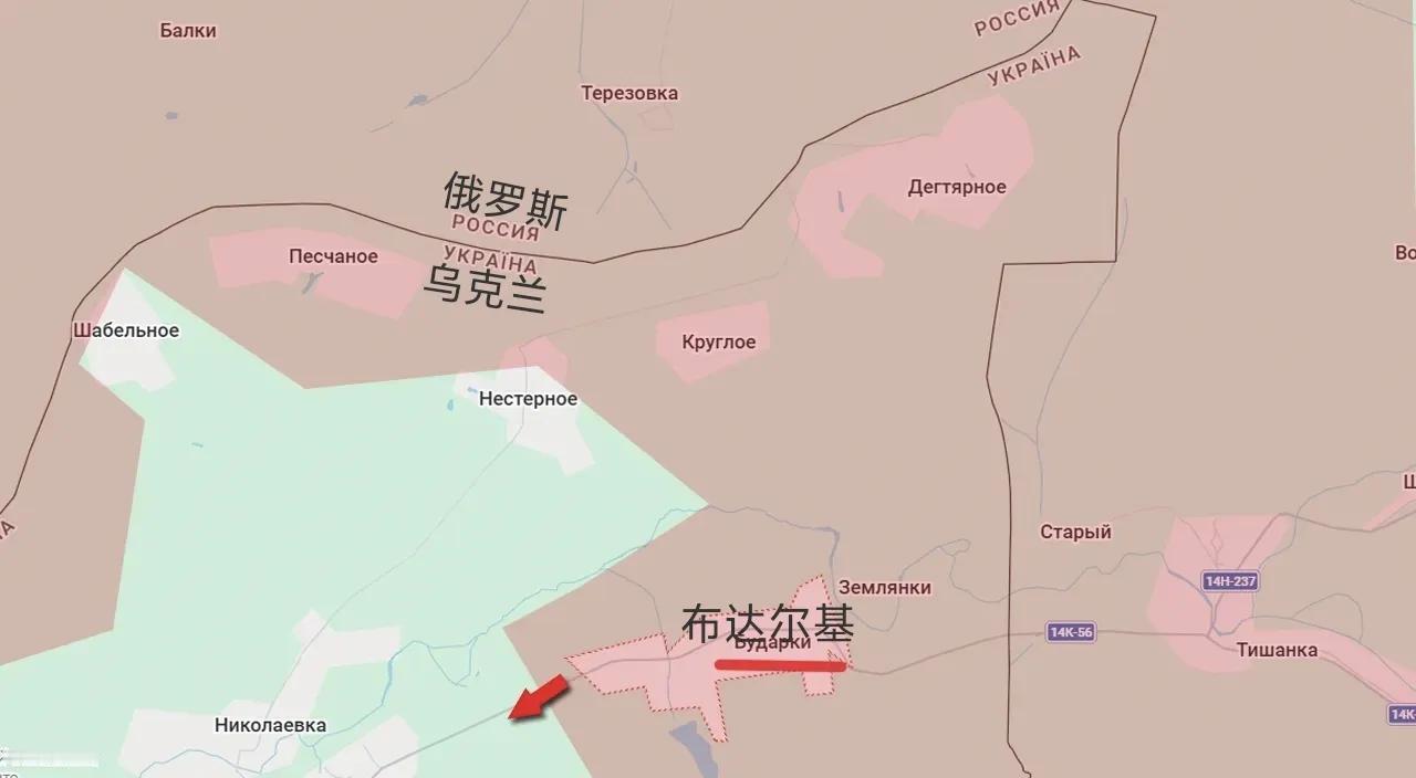 俄军北部集群在哈尔科夫州东北部的进攻行动中，占领了布达尔基。这个村距离俄罗斯边境