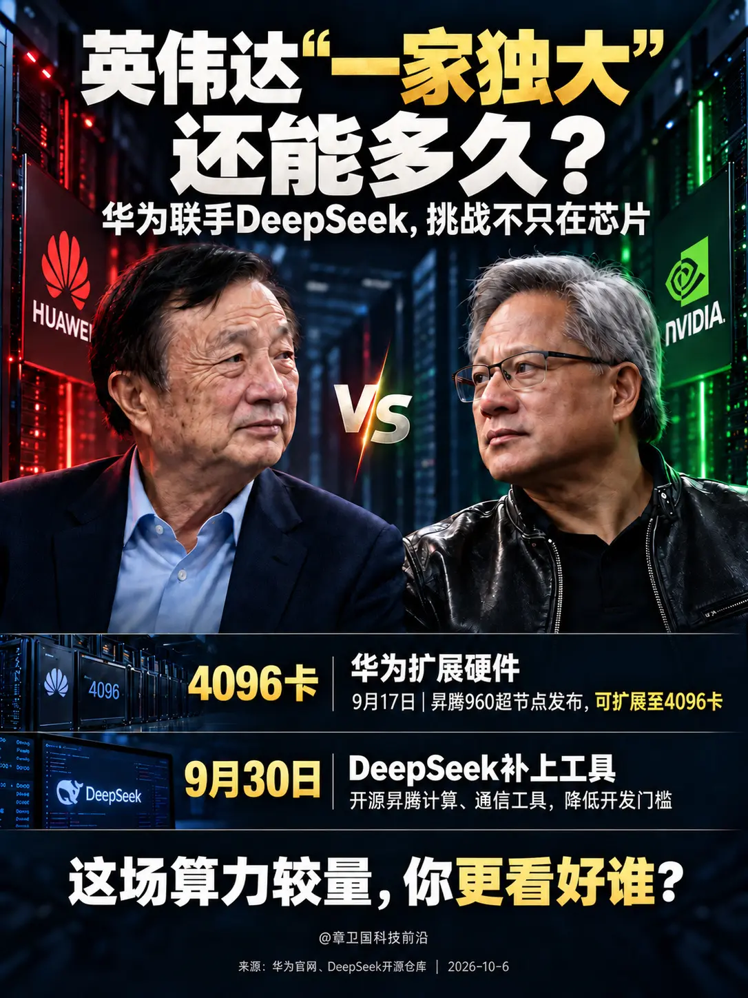 英伟达“一家独大”，还能多久？华为攻硬件，DeepSeek补工具。 这...