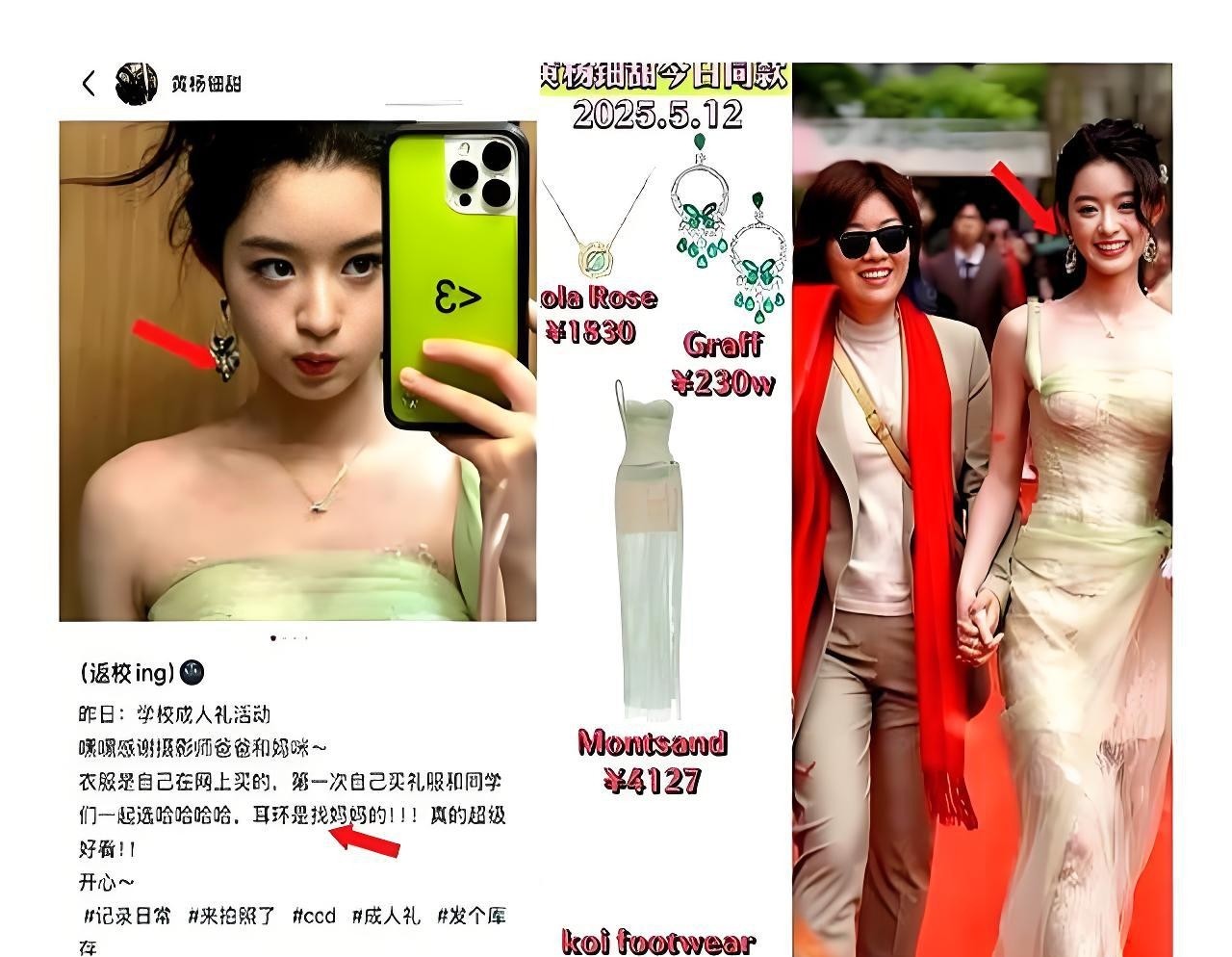女星230万耳饰事件持续发酵，网友深挖其父杨伟背景发现诸多疑点。这位曾参与雅安灾