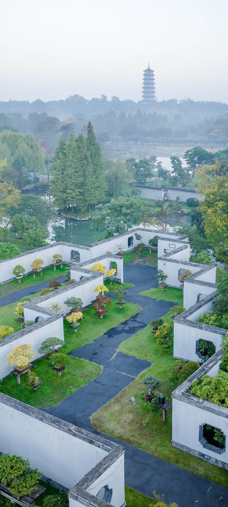 扬州瘦西湖盆景博物馆室外展区