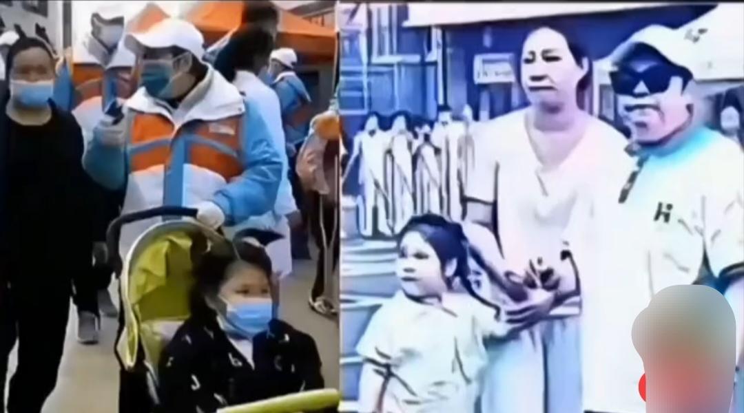 还是网友厉害啊发现了韩红义诊的时候，同一队母女，出现在了韩红义诊的不同场所，而