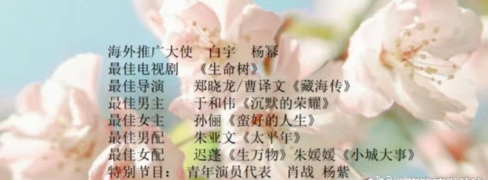 这个名单是真的吗？如果是真的，那我要开喷了，白玉兰公信力=0，和野鸡奖坐一桌。最