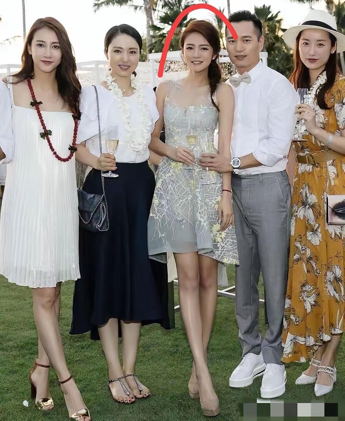 只认出了站在中间那位细高挑，长相出众，身穿灰纱裙的是安以轩。剩下那几位，你知道他