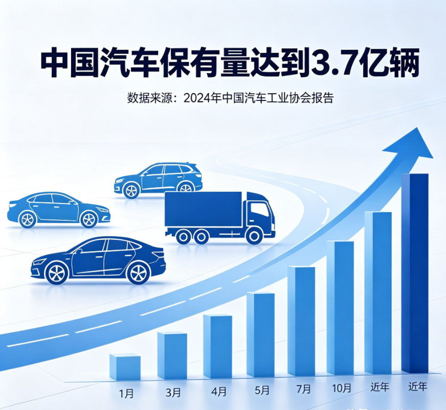 我国汽车保有量达到3.7亿辆