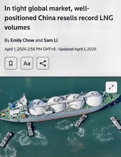 路透社：中国转售了19船，总计131万吨液化天然气，分别卖给了韩国、日本、泰国、