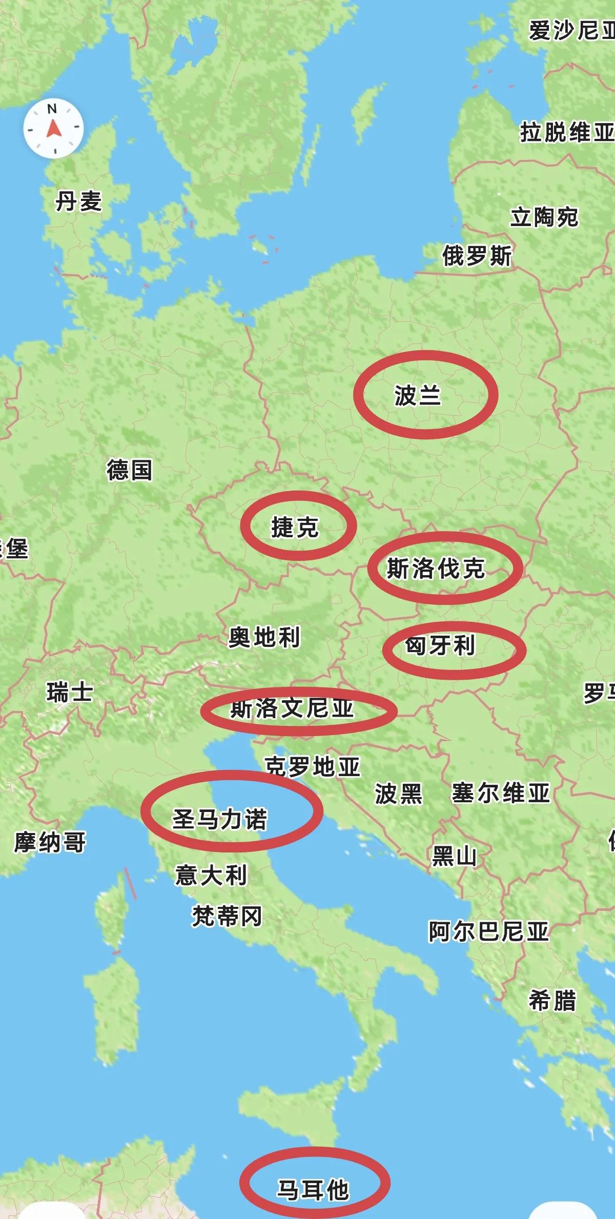 这两天承认巴勒斯坦国的10个国家名单，欧洲承认巴勒斯坦国的国家（看地图）9