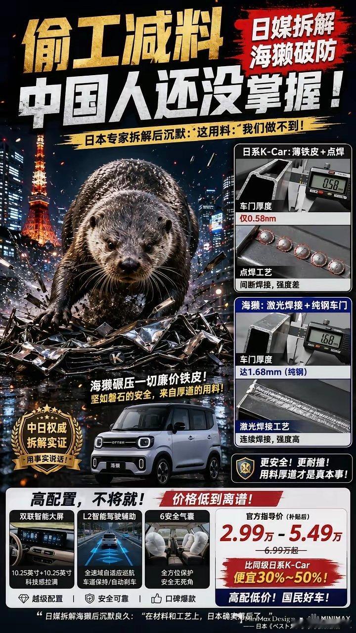 偷工减料技术，中国人还没掌握！以前总吹日本车的“工匠精神”，结果现在遮羞布被比亚