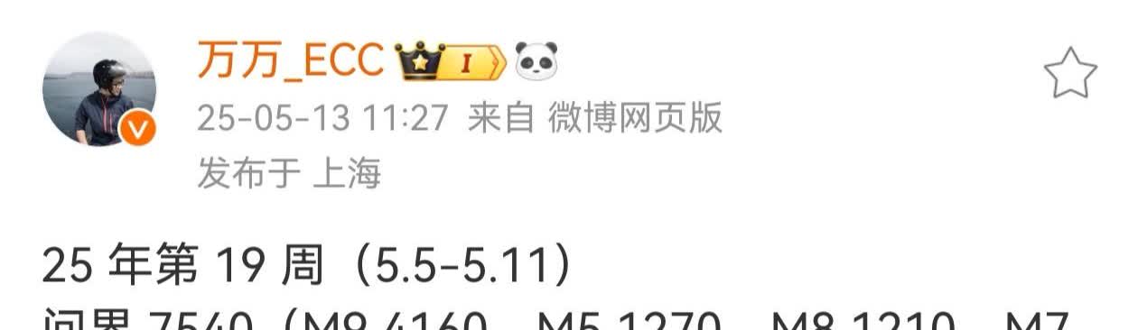 问界是要重返巅峰的节奏啊，根据大v爆料：①M9，4160②M8，1210