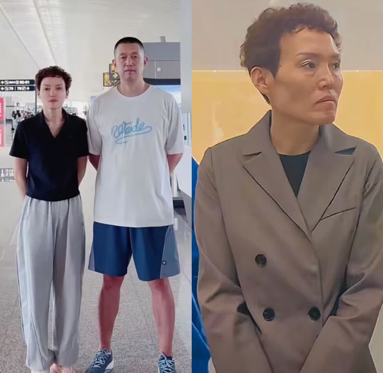 现在最累的应该就是杨瀚森妈妈了吧儿行千里母担忧左边是一周前出发美国的照片右