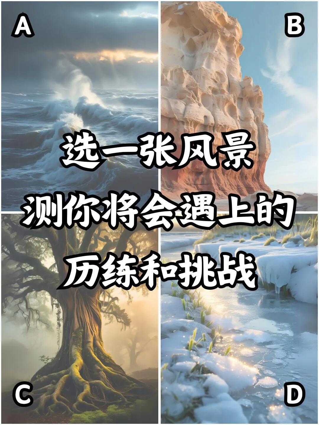 心理测试│测你将会遇上的历练和挑战选择一幅你觉得好看的风景？？看看你将来会