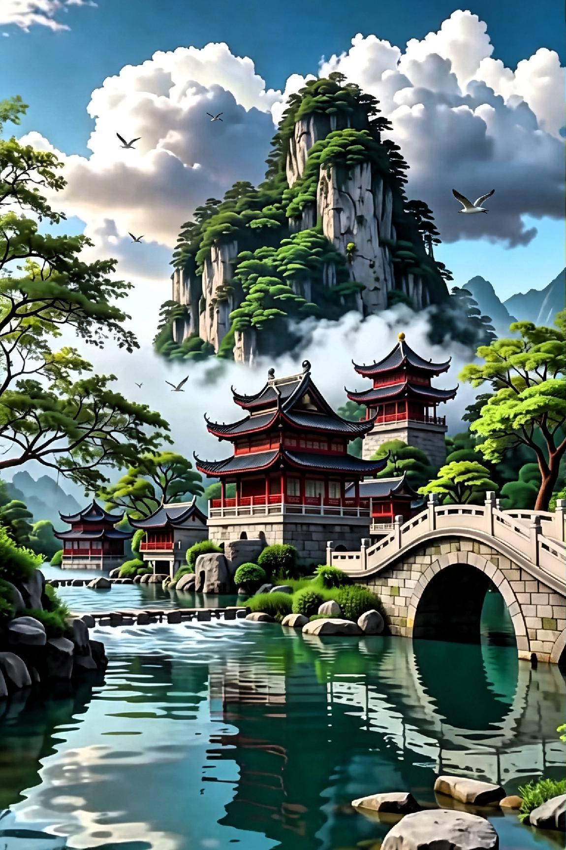 云雾染山河，清风渡人间！醉美的山河盛景藏在云雾之间，一眼沦陷，万般温柔。