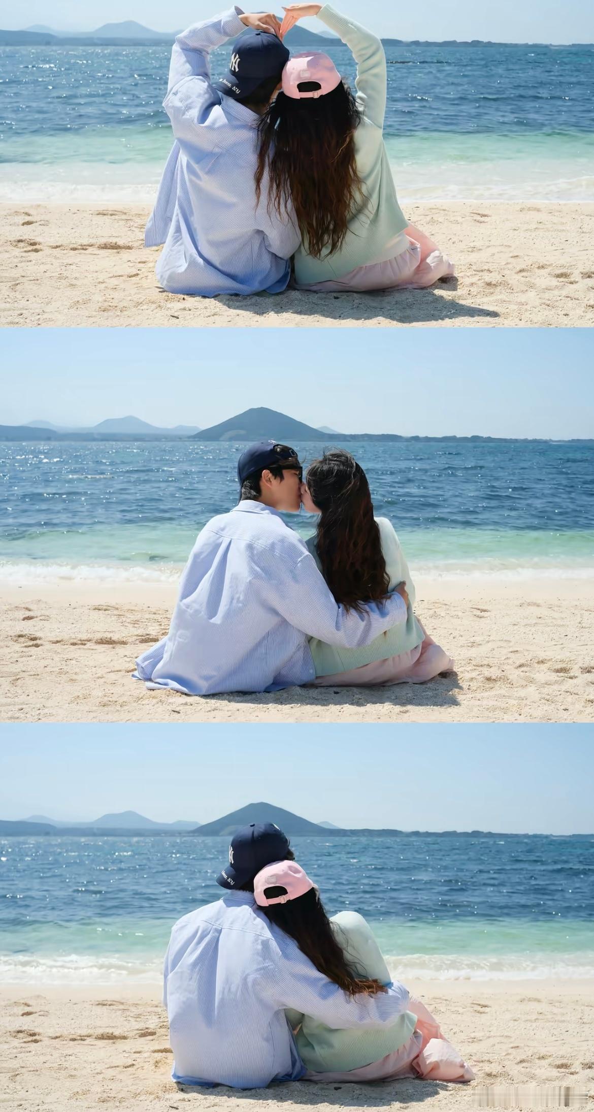 夏天海边爱人好幸福