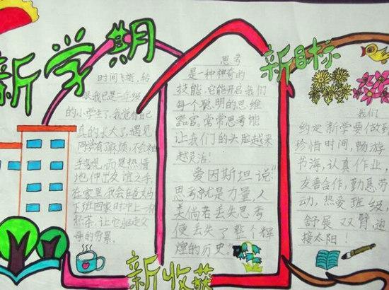 有关小学生开学手抄报设计:新学期新计划
