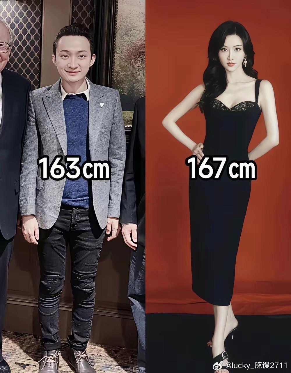 人间富贵花爱钱这点是无疑的，没钱她也不可能看上孙宇晨。不难看出，对方身高普通，外形也算不上出众，单看