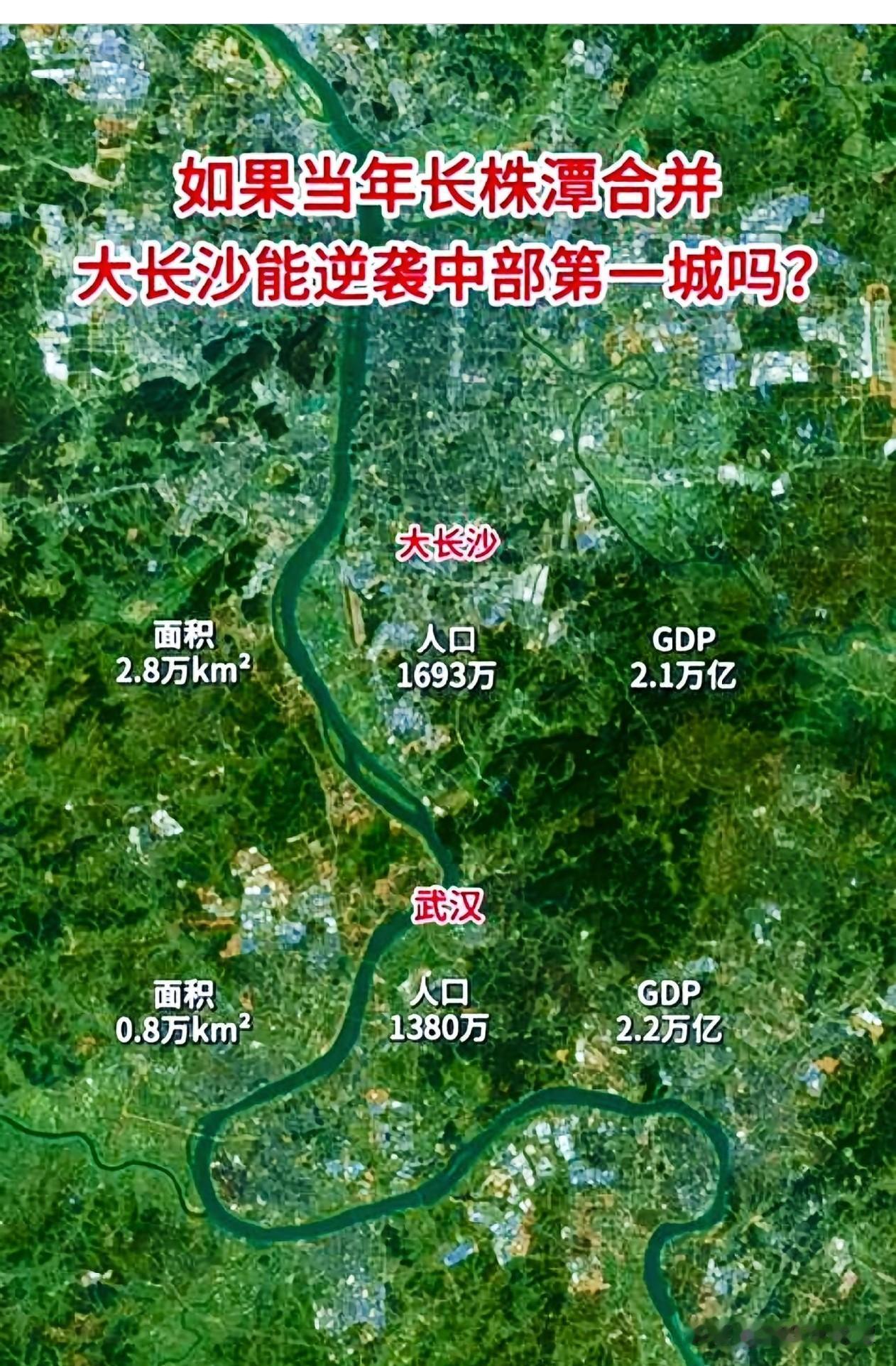 如果当年长株潭合并，大长沙能逆袭成中部第一城吗？先算笔账，2025年长株潭三市