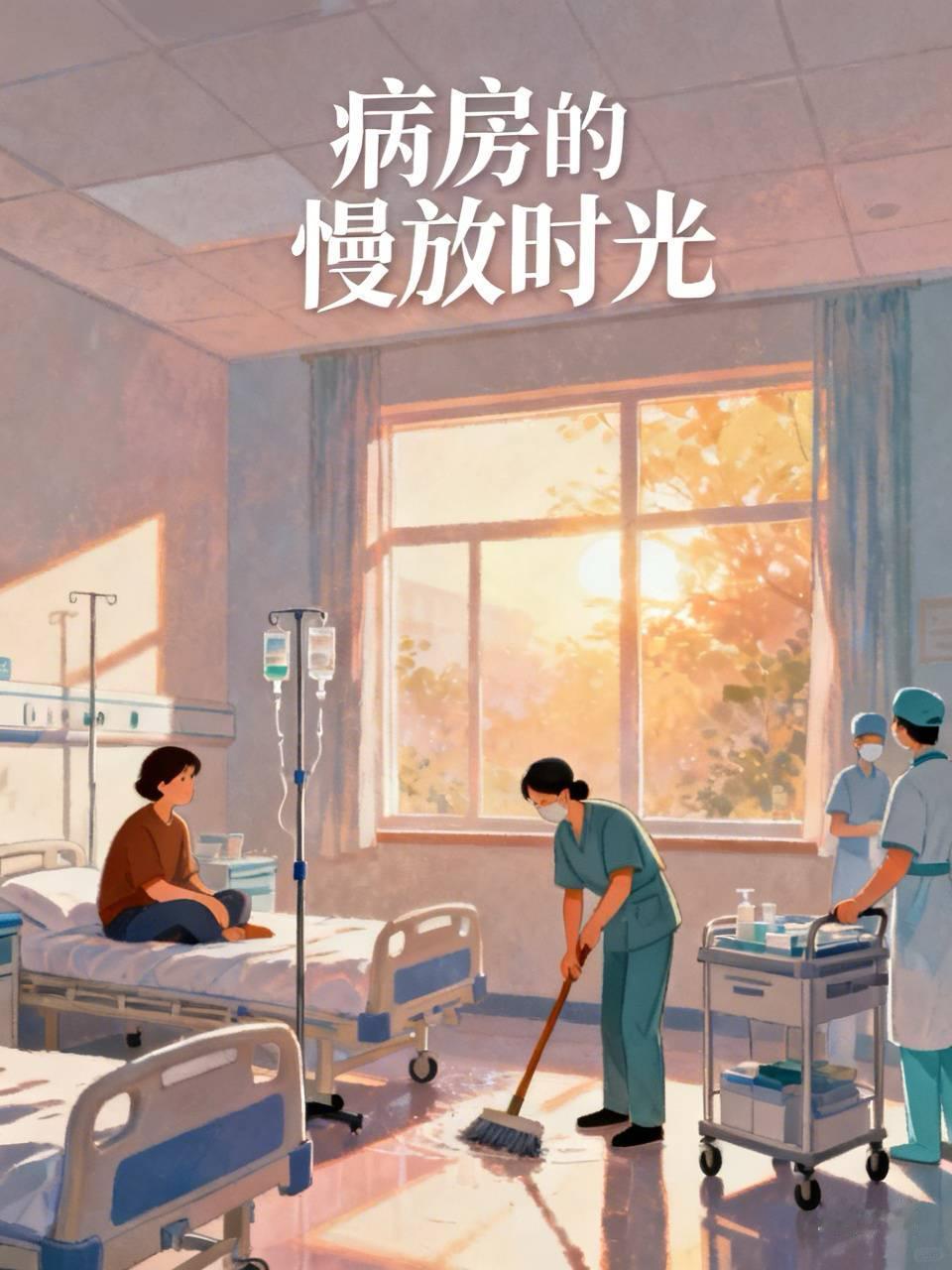 每天病房，就像住进了一个慢放的人生剧场每天早晨六点，护士推门进来量体温，啪嗒