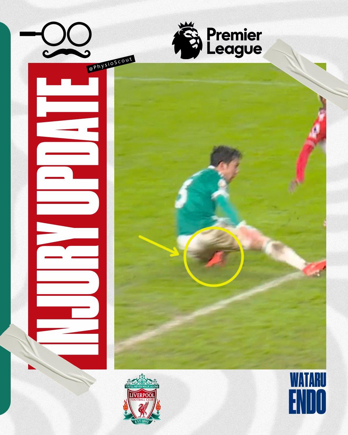 【远藤航重伤】英超第26轮，利物浦客场1-0击败桑德兰。比赛第66分钟，客串右后