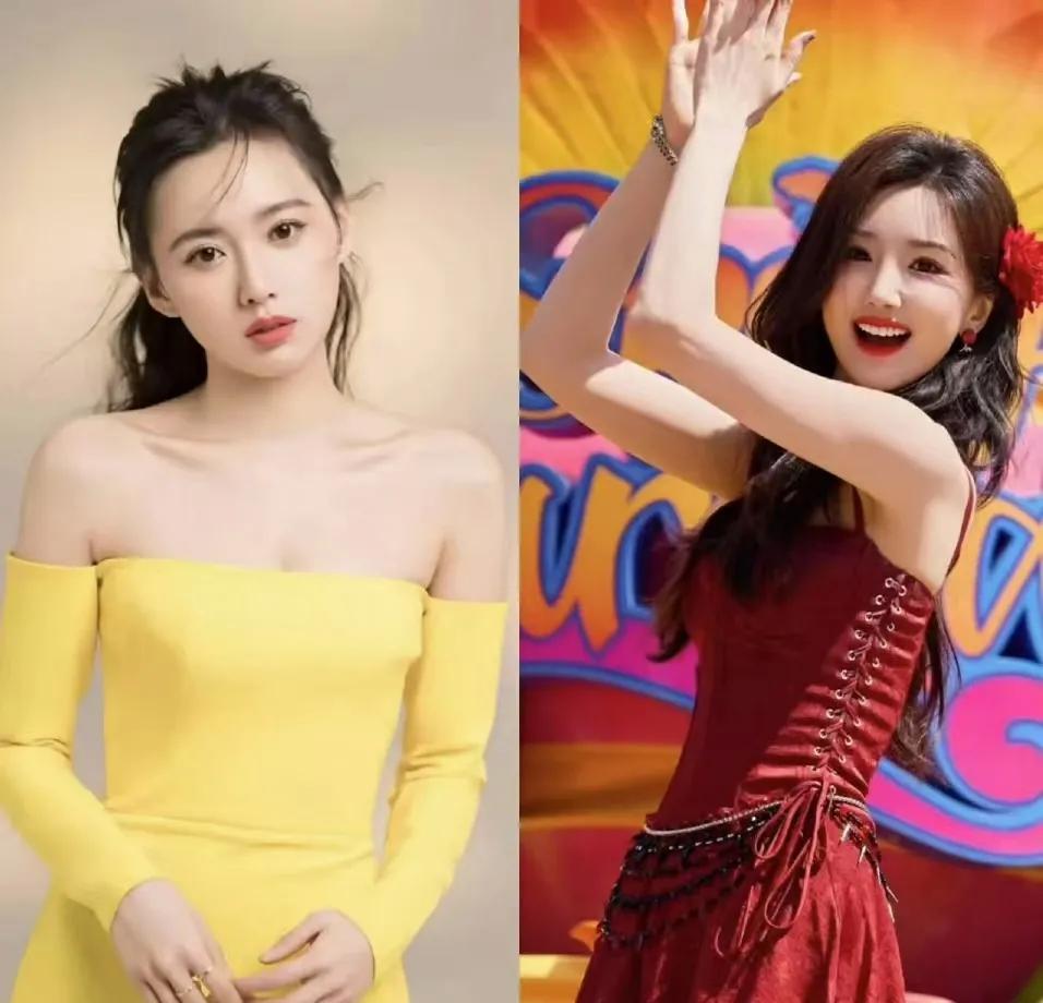 左边江铠同，右边毛晓彤；左边陈翔现女友，右边陈翔前女友；左边年龄35岁，右边