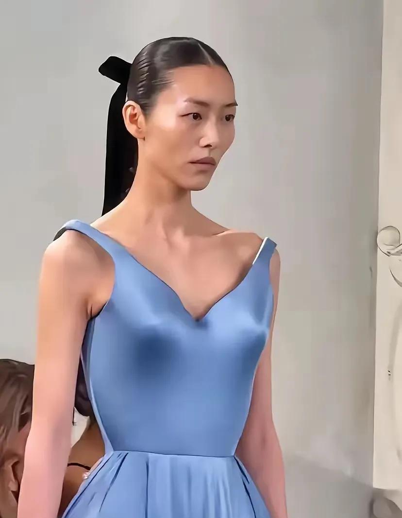 我的天哪！这裙子太丑，这文胸太假，这一张苦瓜脸，真不知道美在哪里？飒在哪里？刘