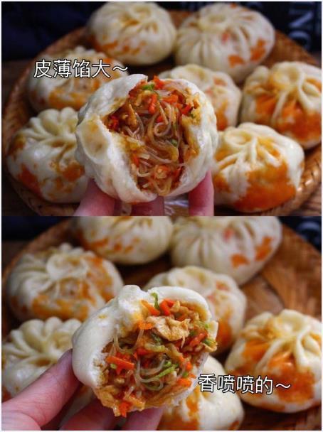 给肉也不换的香喷喷的素馅大包子！