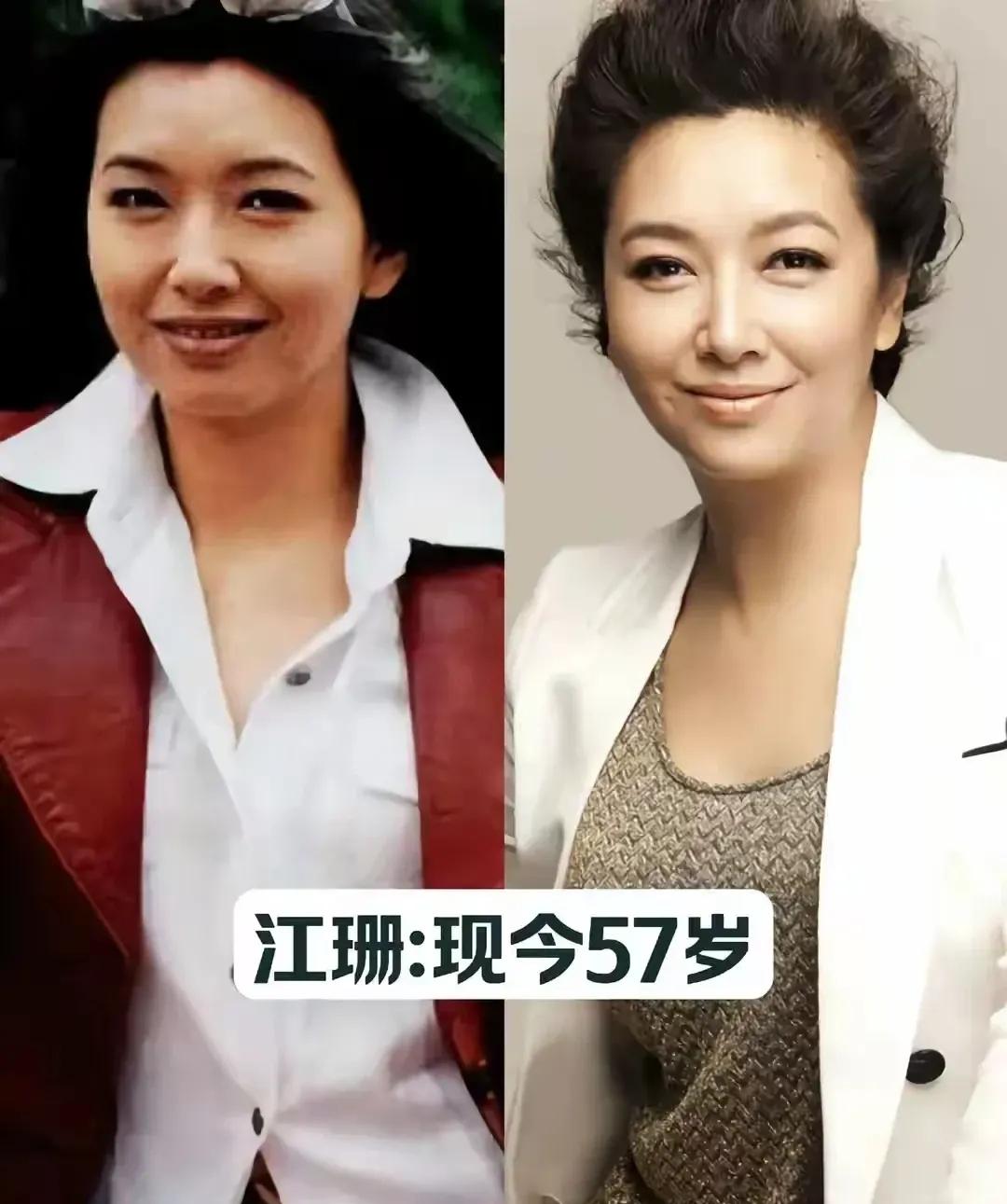这些明星年轻的时候个个美丽动人。都说江珊年轻时是“国民女神”，确实气质不一般。