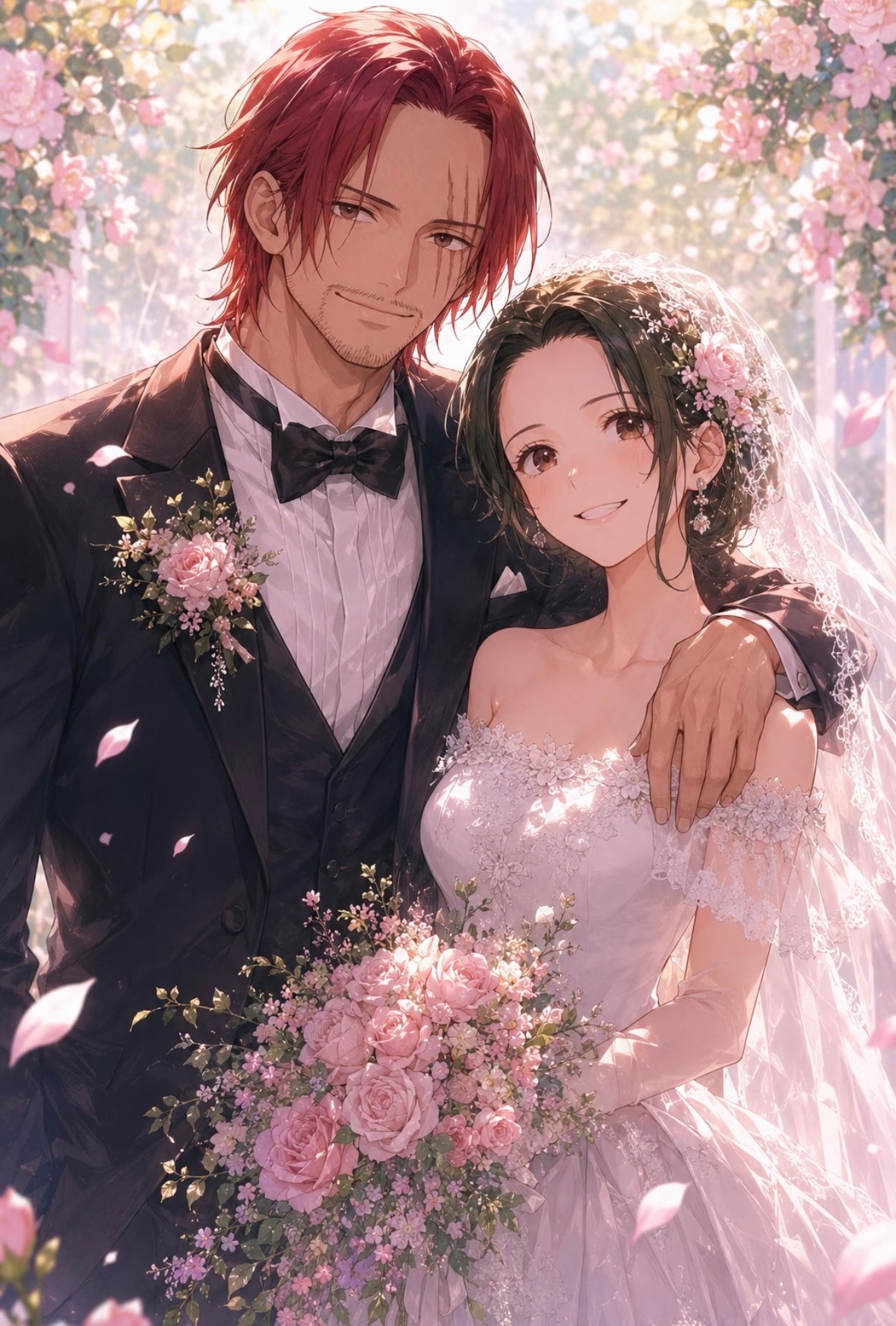 海贼王全员婚礼大合照，真的是绝美啊啊啊啊👰🏻♀️原来冒险的尽头，不是大海的终