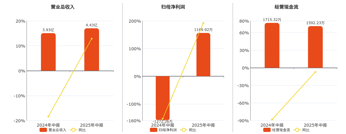 ST联创(300343.SZ): 2025年中报净利润为1169.92万元