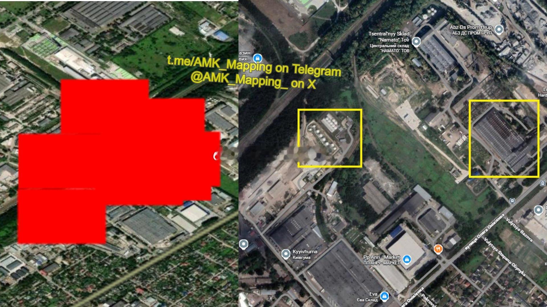 根据NASA的FIRMS数据，在基辅州布罗瓦里市，一个油库（50.523408,30.831310）