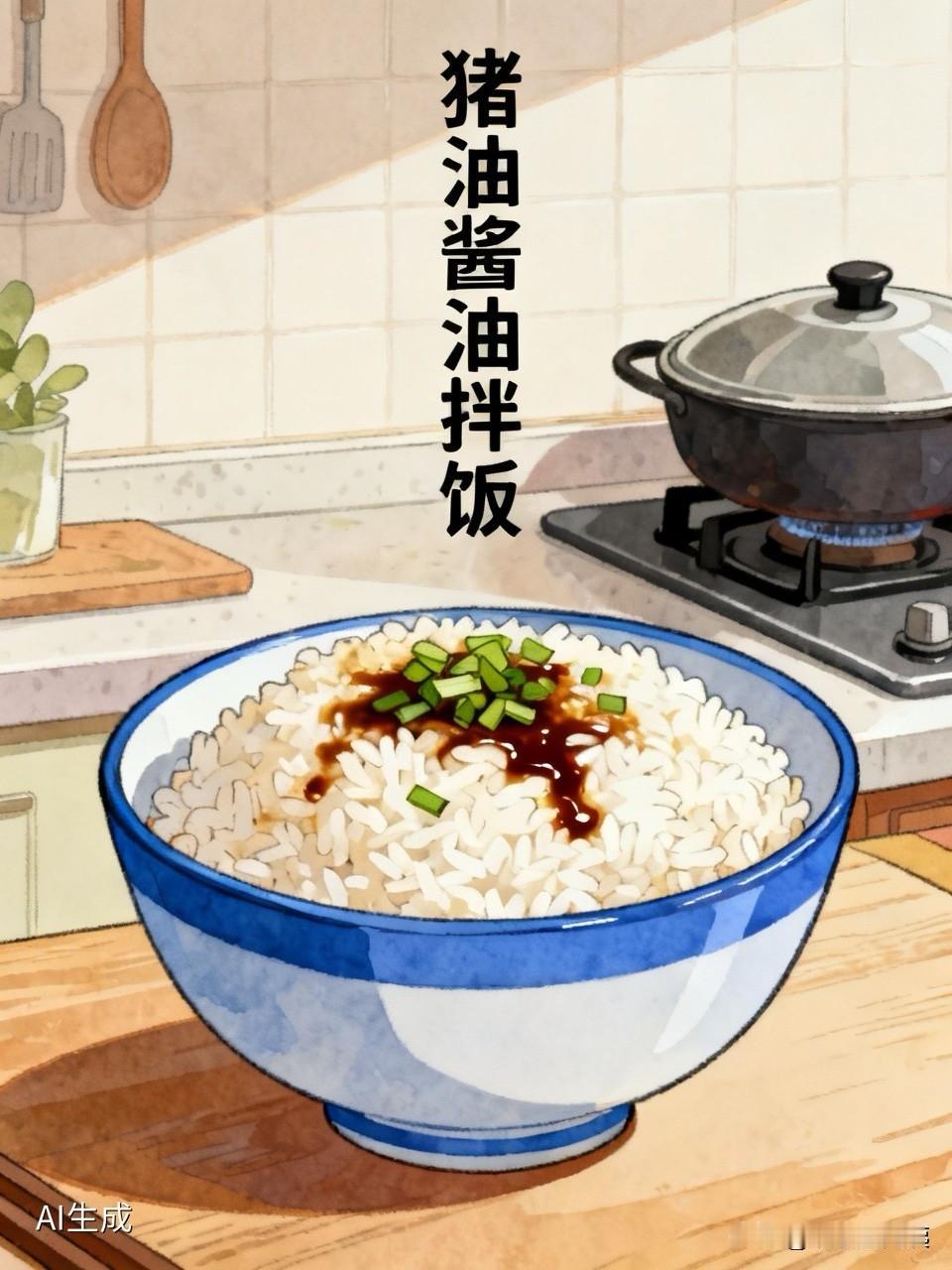 小时候吃过猪油酱油拌饭的有没有?吃过啊！真香啊！小时候放学回家跟饿狼似的。进门就