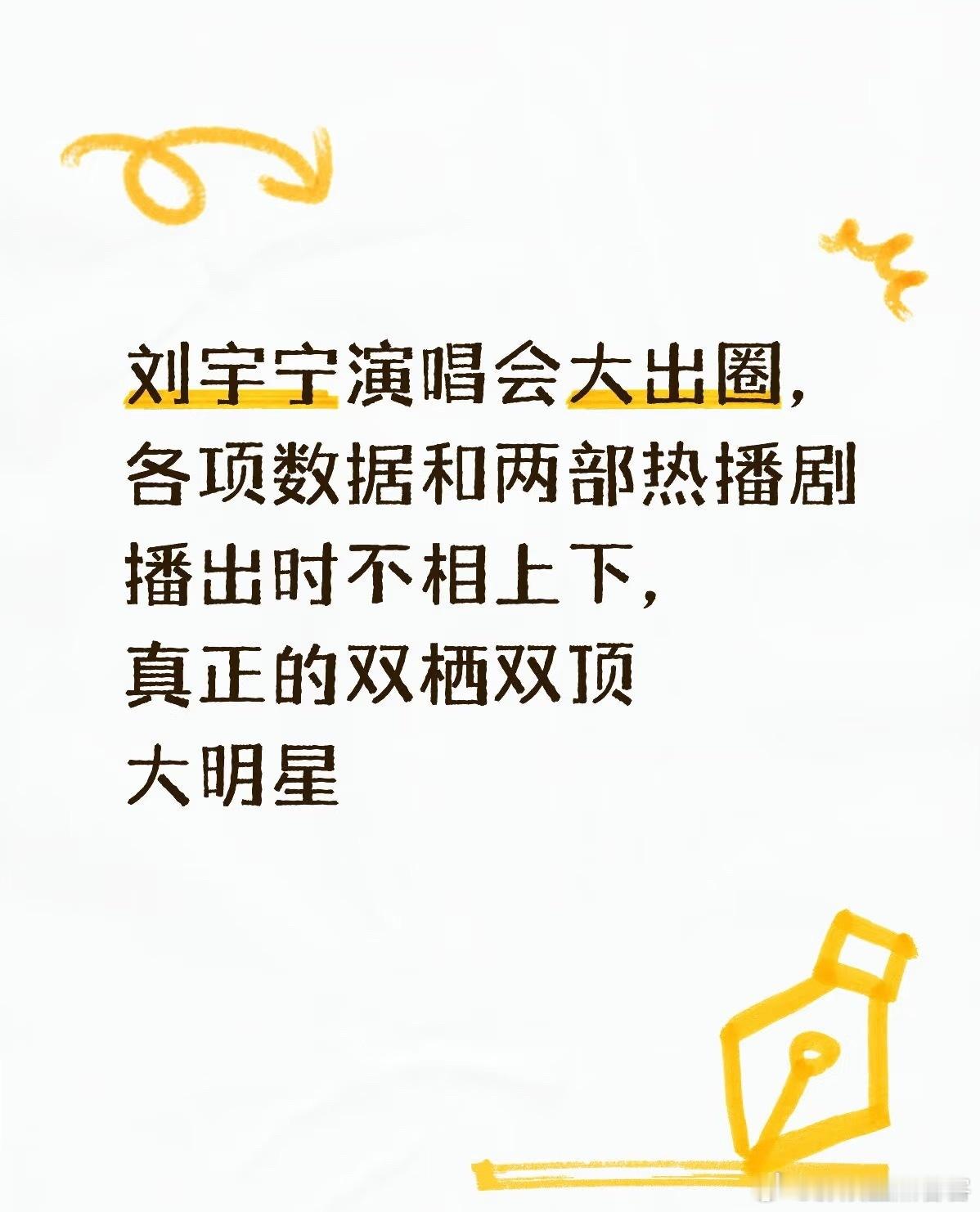 红薯网友总结刘宇宁演唱会大出圈，各项数据和两部剧播出时不相上下[666][666
