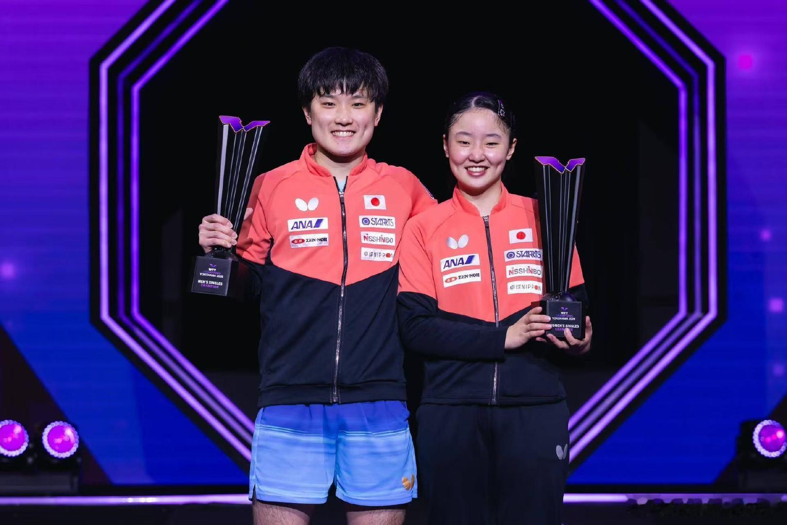 #日乒拆散松岛辉空张本美和组合##张本兄妹搭档混双备战洛杉矶奥运会#日本乒协确定拆分开这对年轻混双，