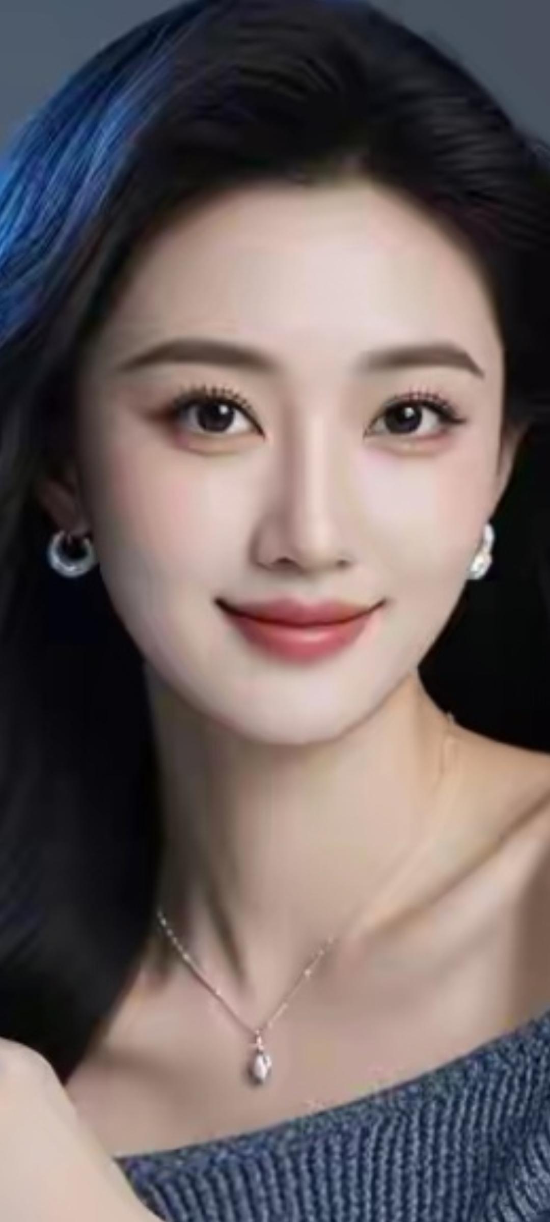 温柔甜美的女神，笑靥如花，动人至极！🌸💖