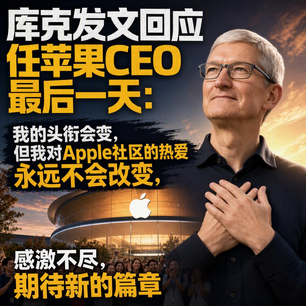 突发！执掌苹果15年的库克，今天正式告别了CEO这个位置。8月31日晚，库克