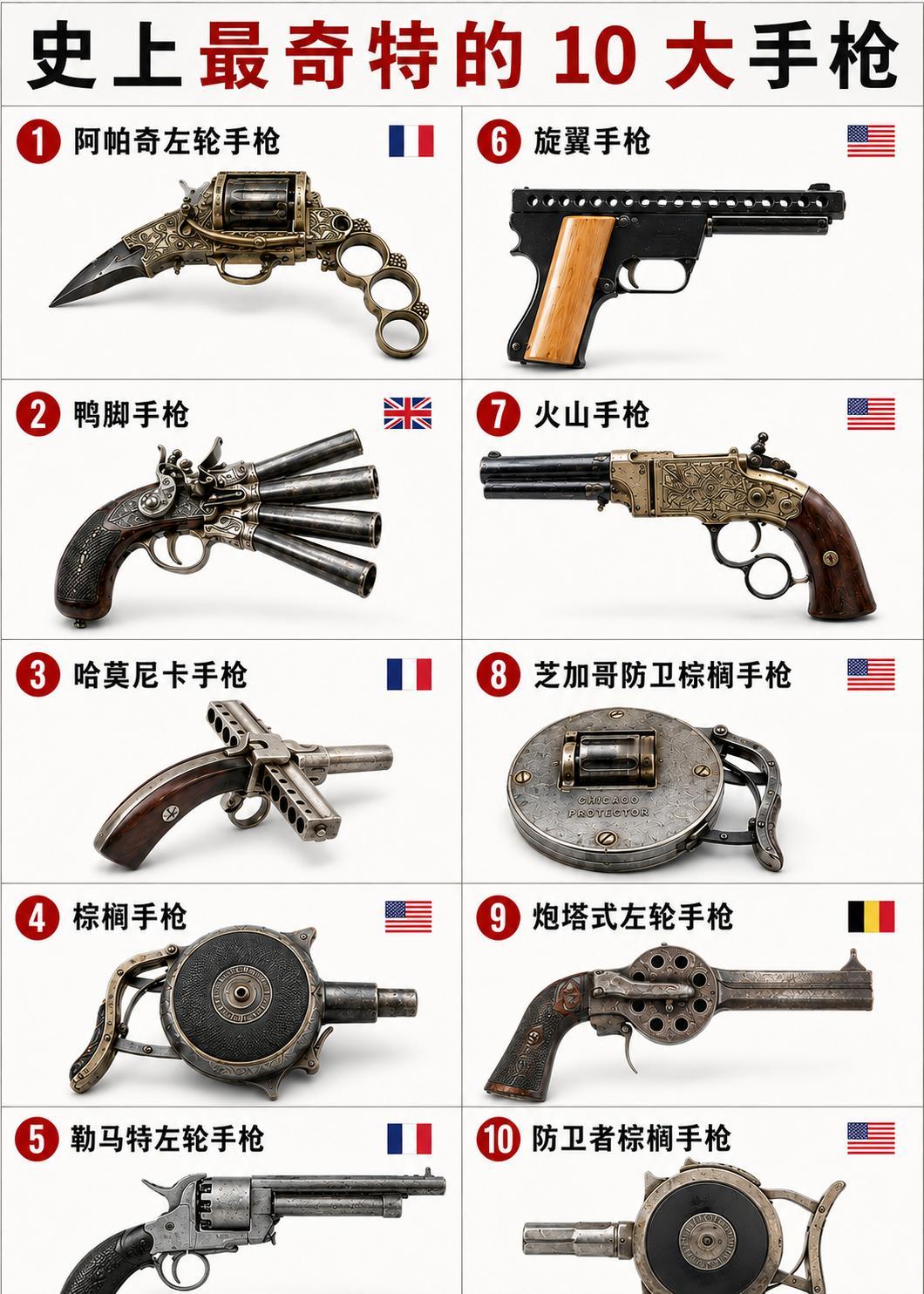 军迷朋友们看过来！19世纪枪械设计师脑洞大开，造出一批造型诡异、用途奇葩的古董手