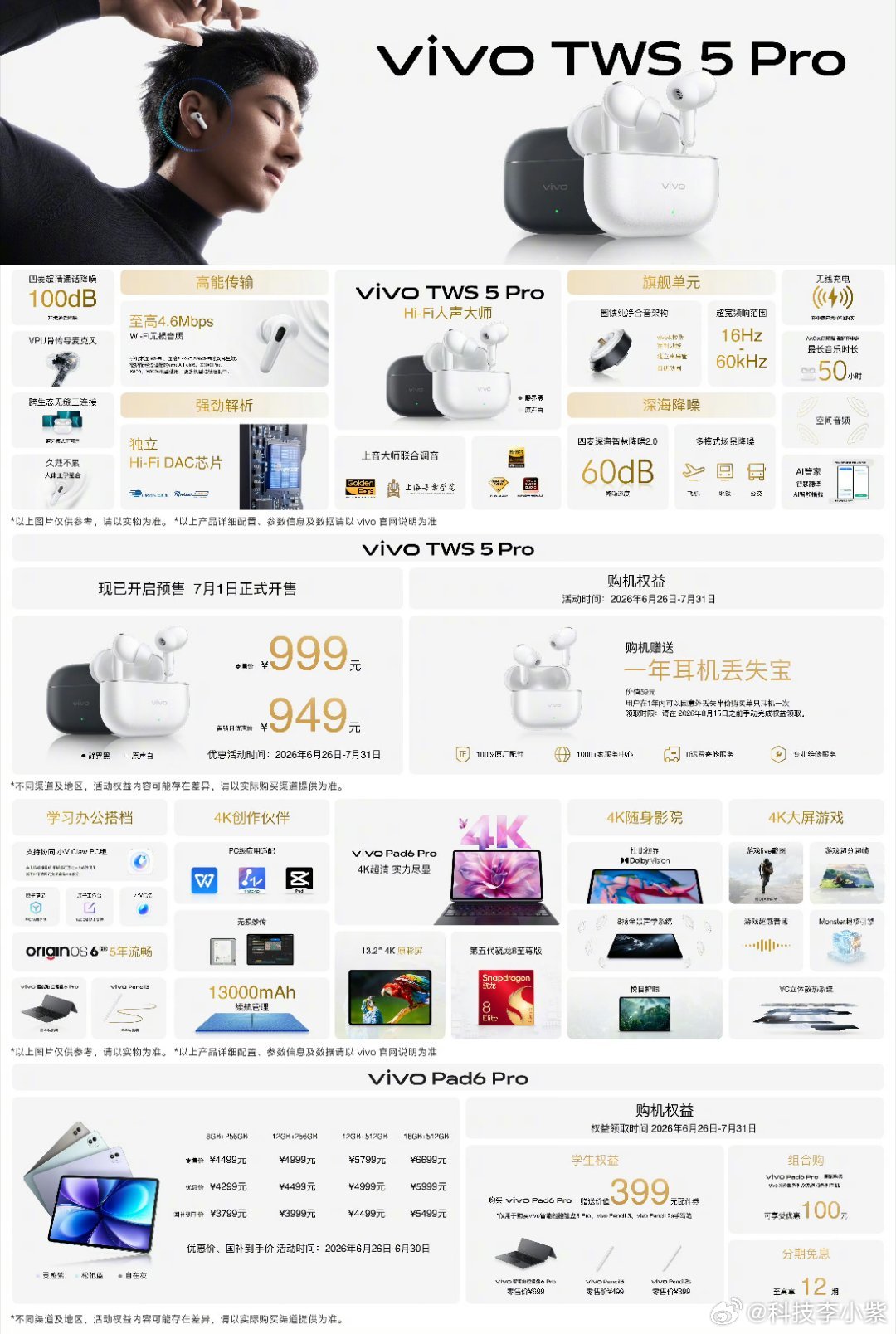 打工人、听歌党直接集合！vivo这次耳机平板一站式配齐！先看vivoTWS5