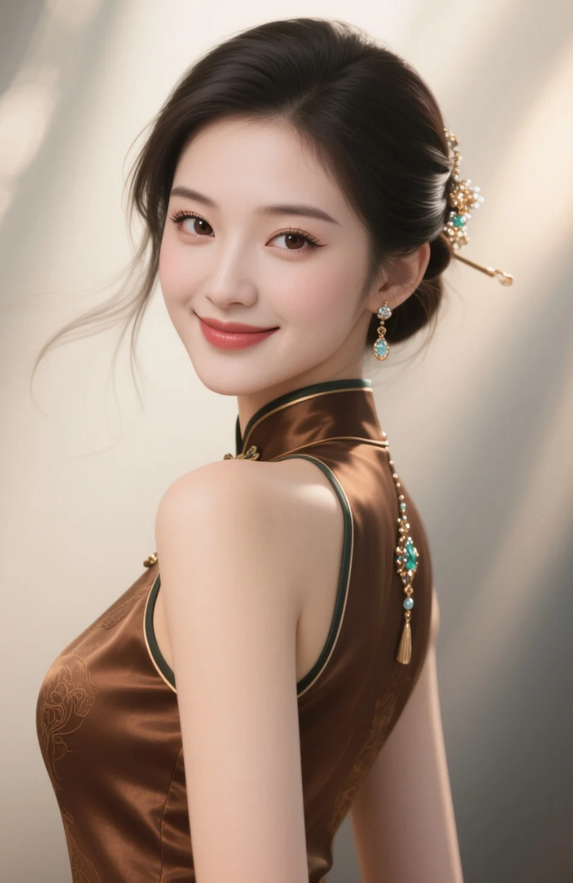 微笑温柔，却把古典美穿出了气场