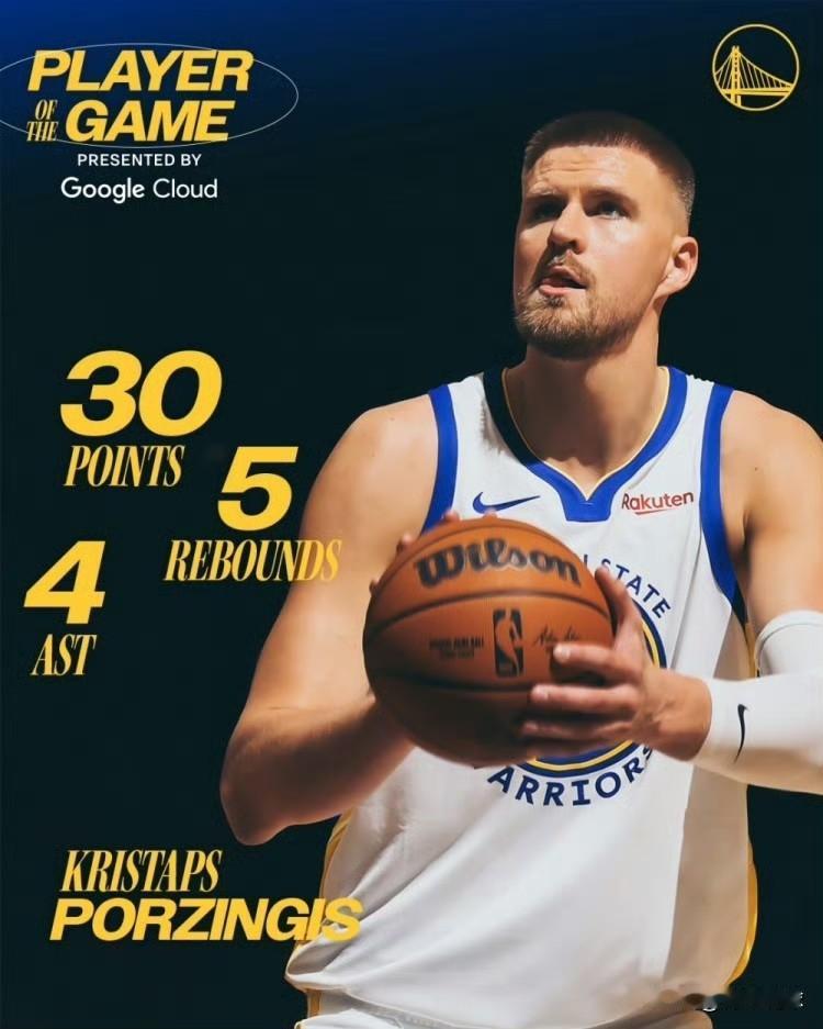 打破质疑！波尔津吉斯打出赛季最佳一战！今天勇士队终于赢球，以125-117力