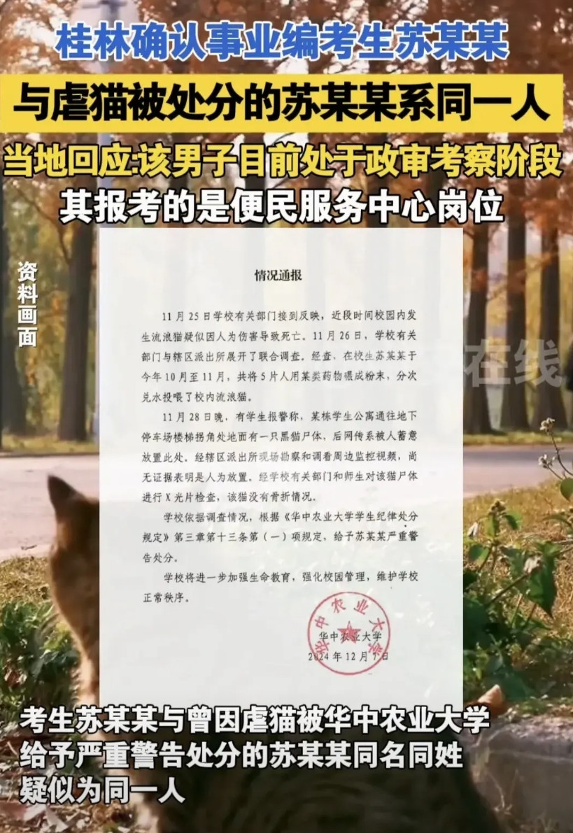 但愿虐猫者不要输掉整个人生！前几天，因虐猫而被取消事业单位录取资格，想想真让人