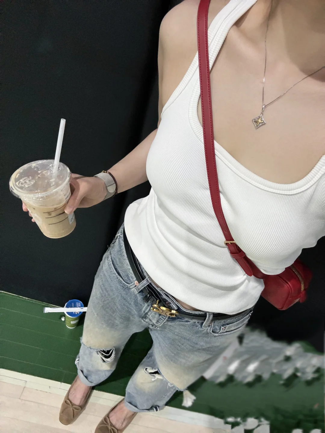 178cm160斤 高妹加长显瘦牛仔裤