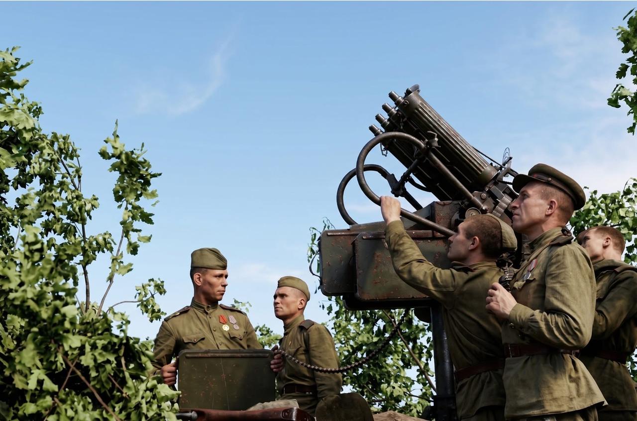 二战期间，苏军防空部队正在操作四联装马克沁机枪！该四联装机枪作为苏军防空与对