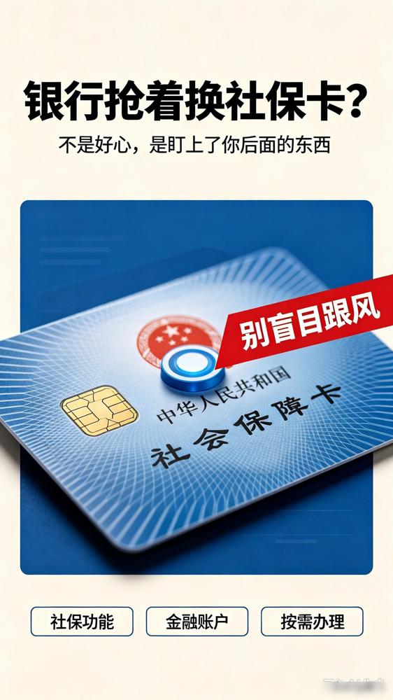 不少退休朋友收到银行电话、短信，上门劝说更换第三代社保卡。我家楼下老王前几天