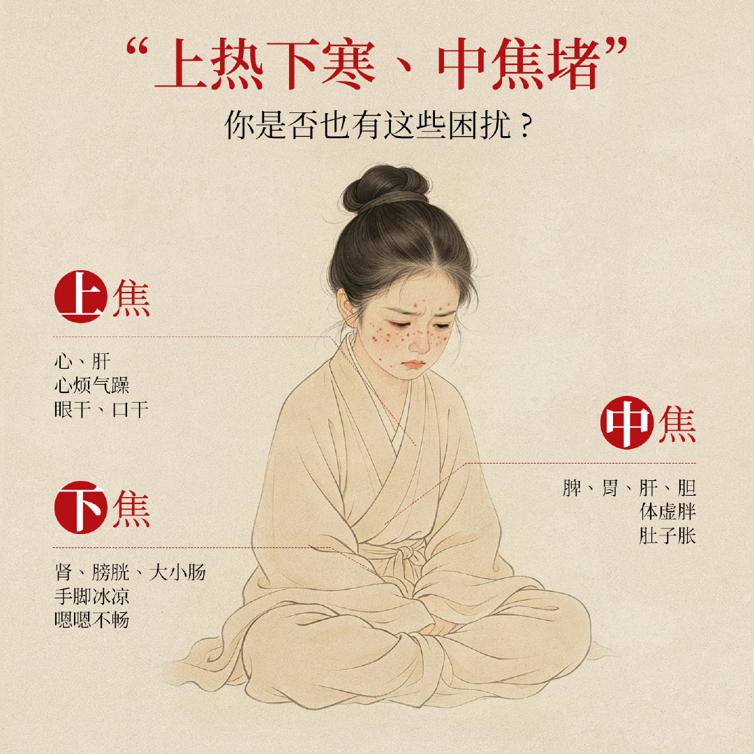成分说乌梅三焦膏山楂茯苓薄荷莲子上热下寒中焦下焦通三焦养生膏