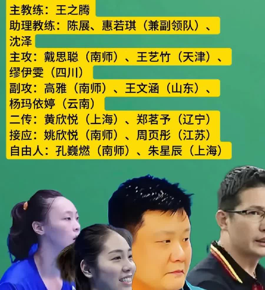 惠若琪为何能进入中国大学生女排教练团队中国大学生女排