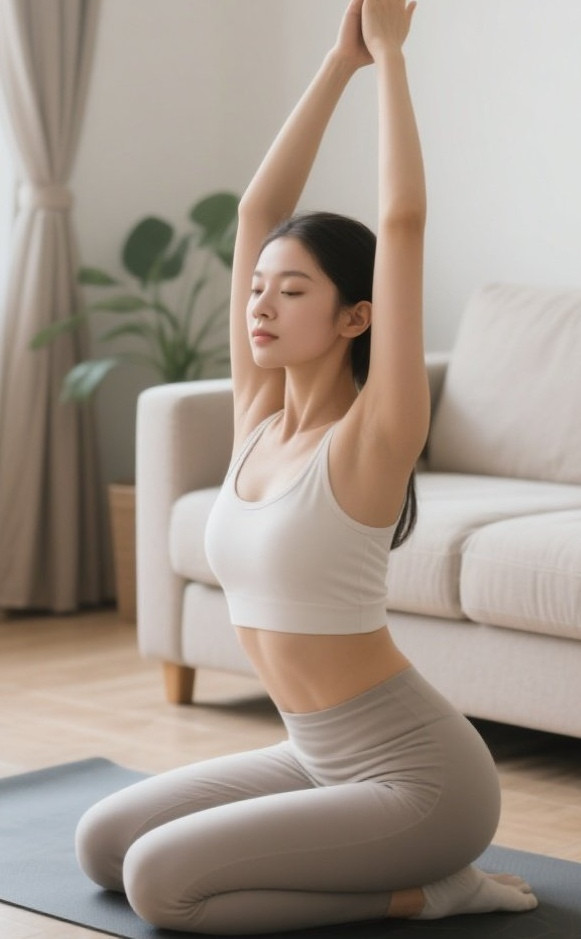 氧气美女拉伸瞬间好身材令人心动