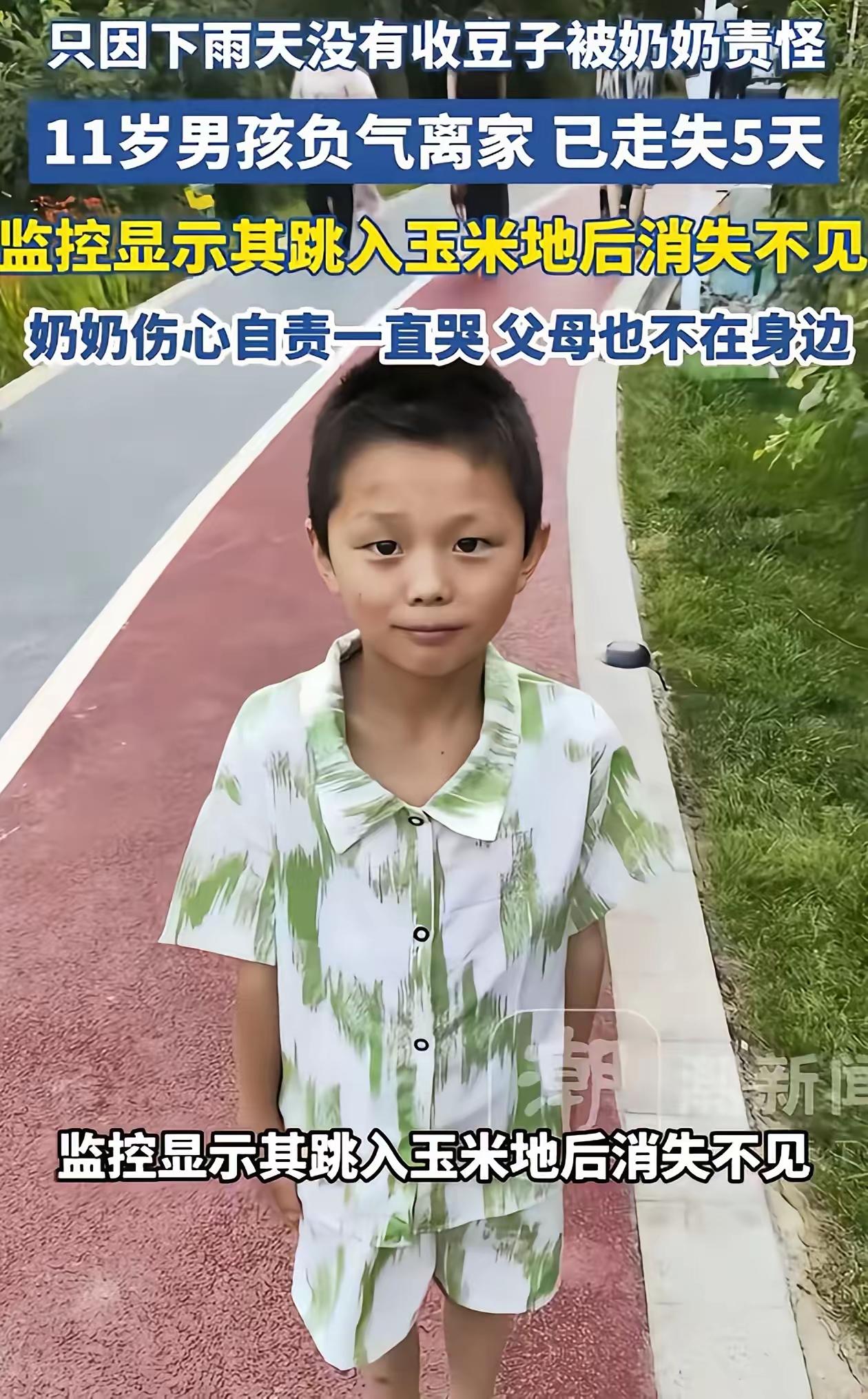 担心的事情还是发生了！云南昭通，11岁男孩因为忘了帮奶奶收豆子，被奶奶痛骂