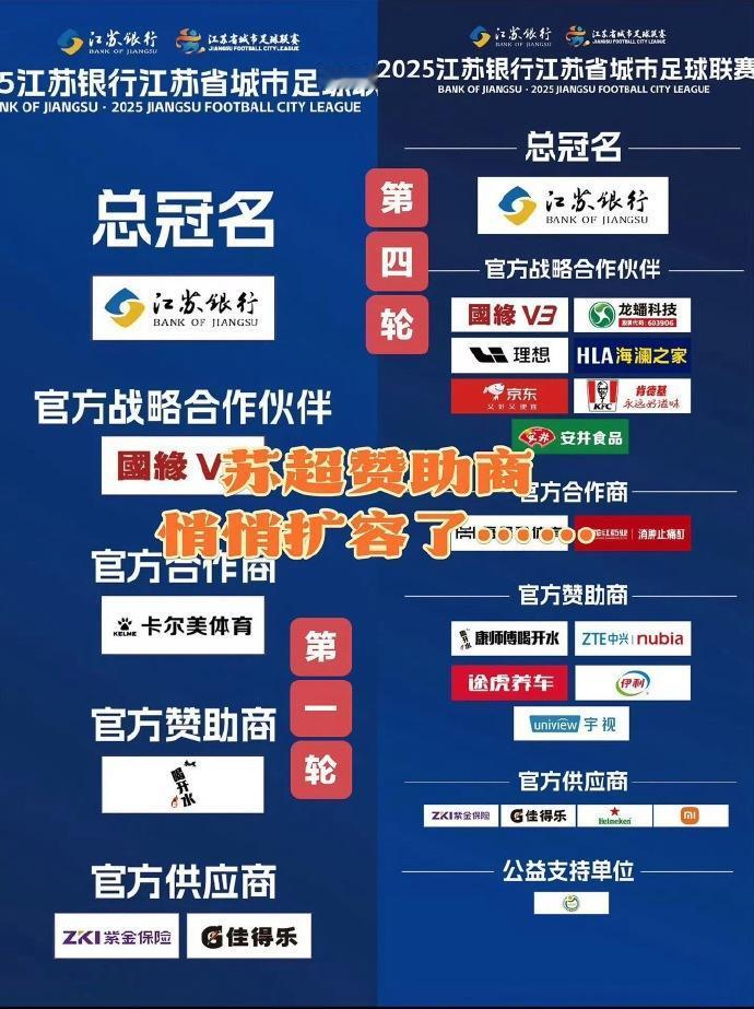苏超火了之后，顿时吸引一大堆企业前来赞助，吸金能力杠杠滴！